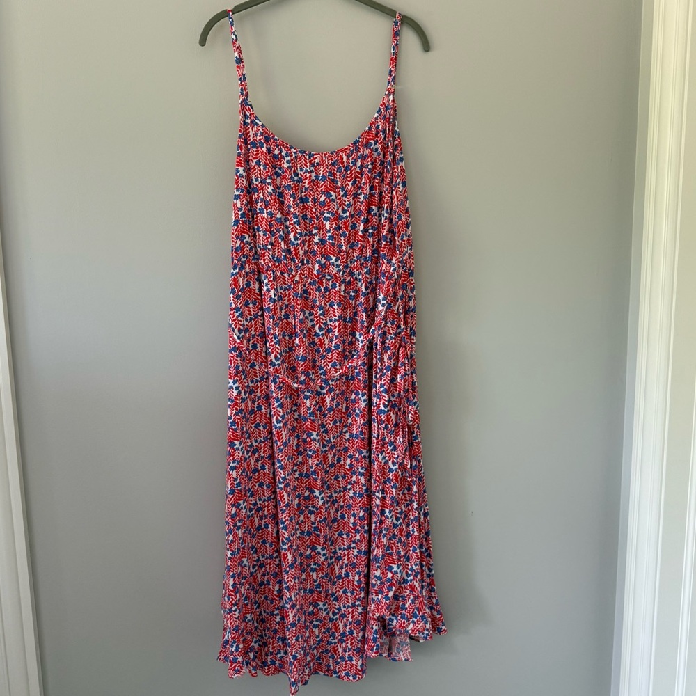 NWT J. Crew Red and Blue Floral Dress